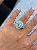Paraiba Tourmaline Diamond Ring