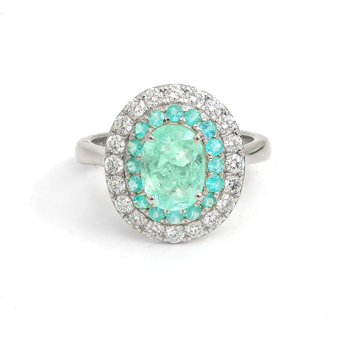 Paraiba Tourmaline Diamond Ring