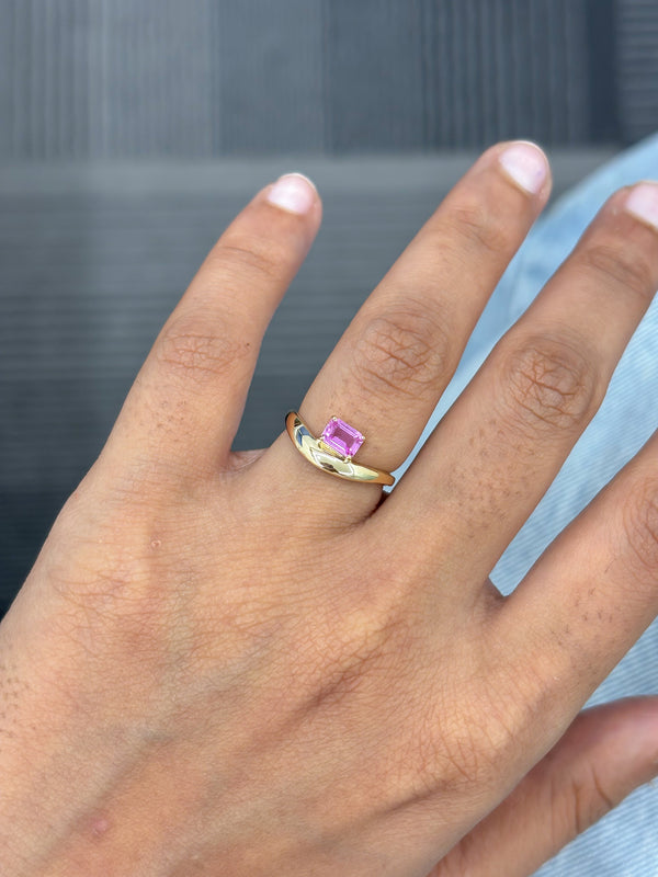 Pink Sapphire Pinky Ring