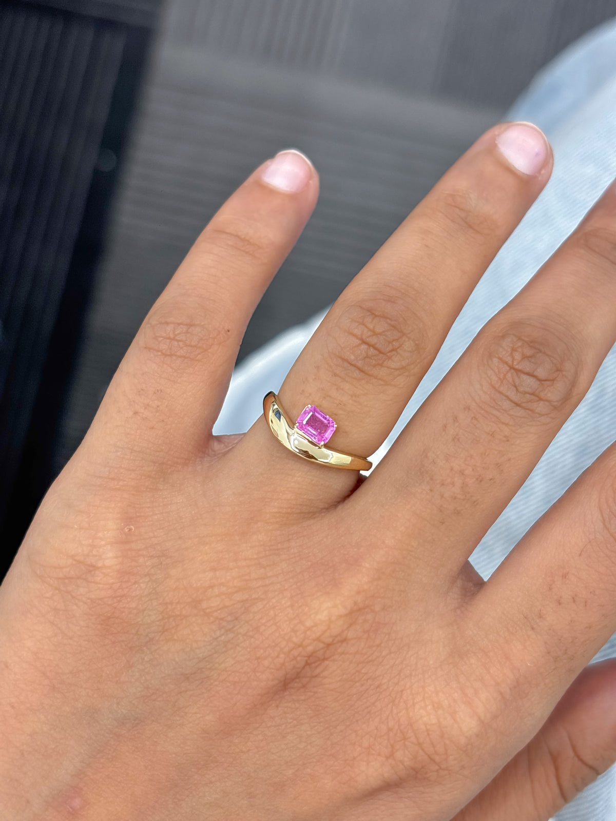 Pink Sapphire Pinky Ring
