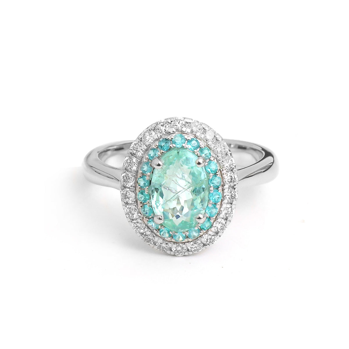 Paraiba Tourmaline Diamond Ring