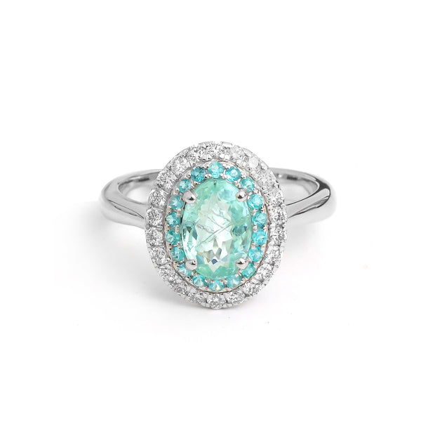 Paraiba Tourmaline Diamond Ring