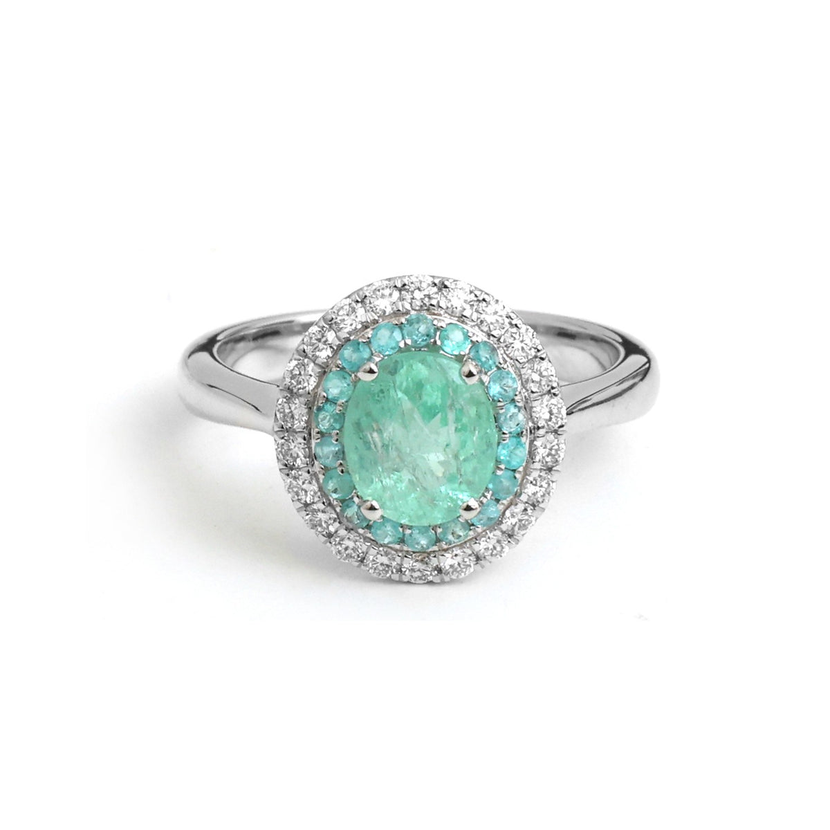 Paraiba Tourmaline Diamond Ring
