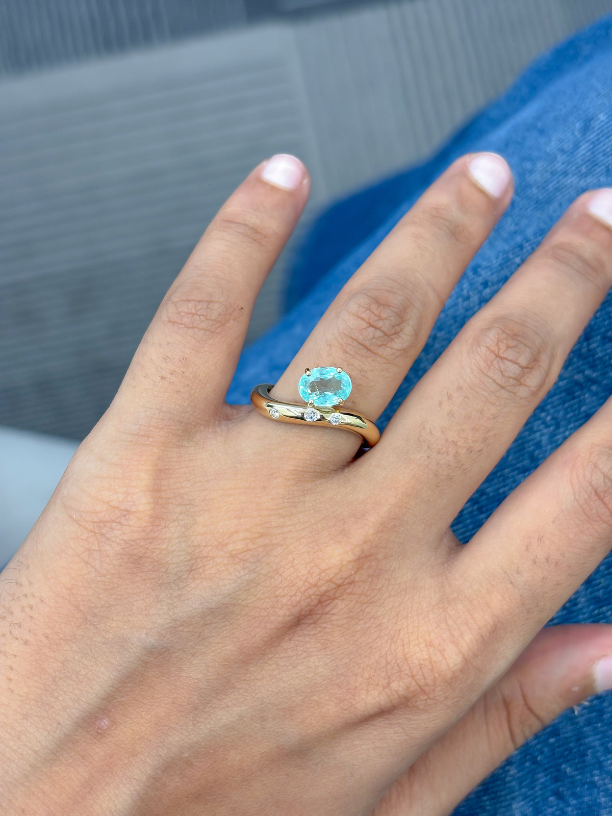 Paraiba Tourmaline Diamond Ring