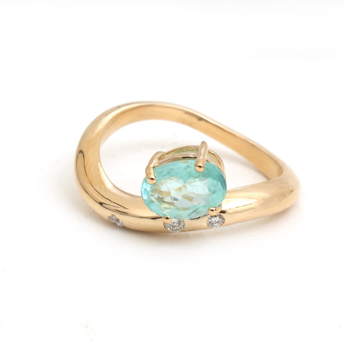Paraiba Tourmaline Diamond Ring