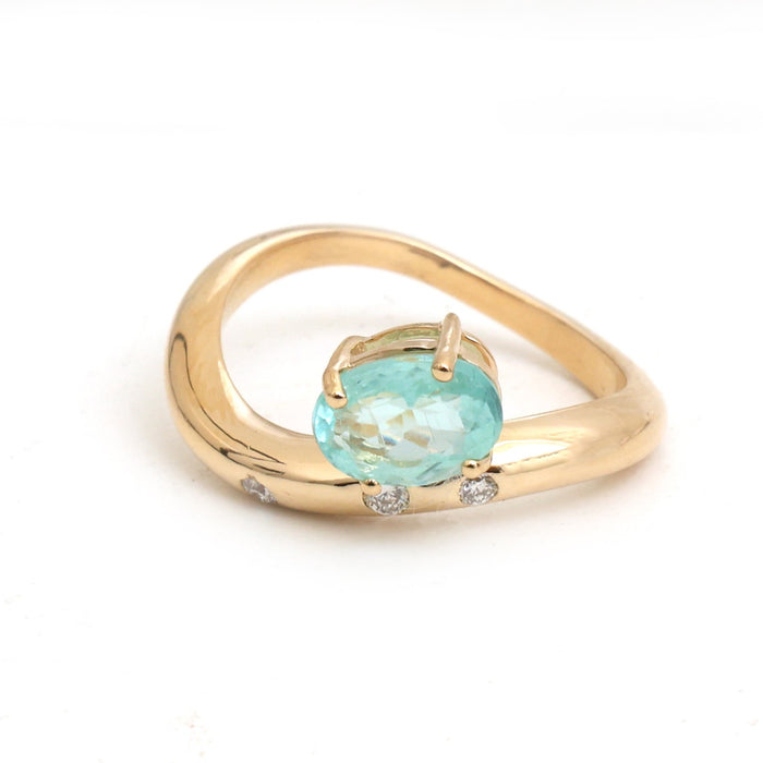 Paraiba Tourmaline Diamond Ring