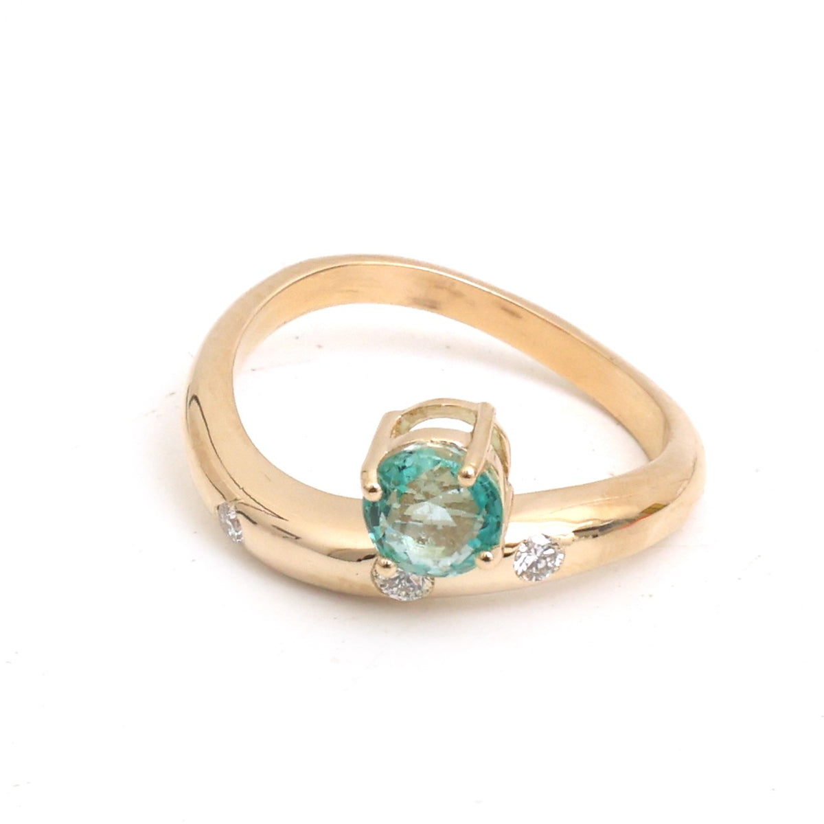 Emerald Diamond Pinky Ring