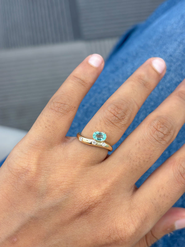 Emerald Diamond Pinky Ring