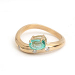 Emerald Diamond Pinky Ring
