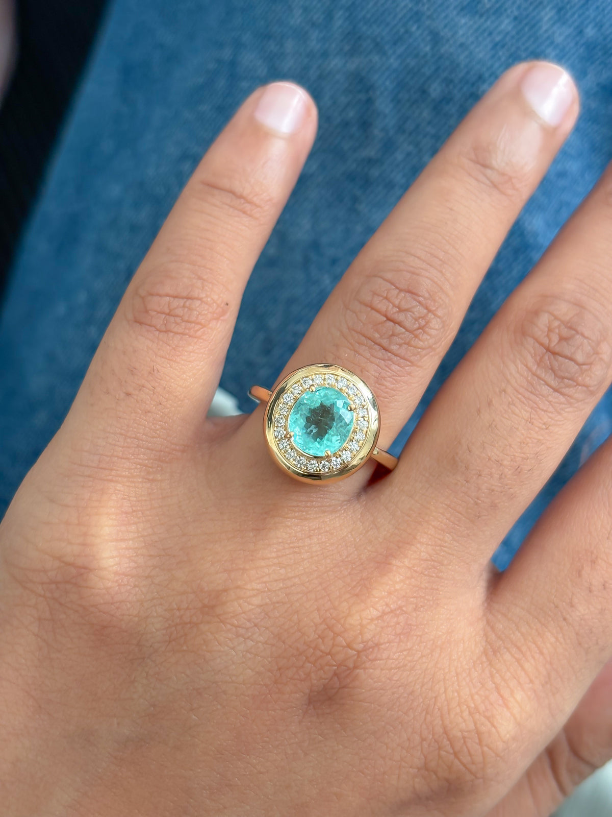 Paraiba Tourmaline Diamond Ring