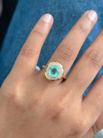 Paraiba Tourmaline Diamond Ring