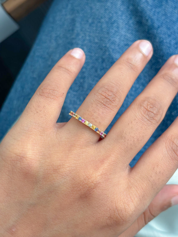 Rainbow Sapphire Ring