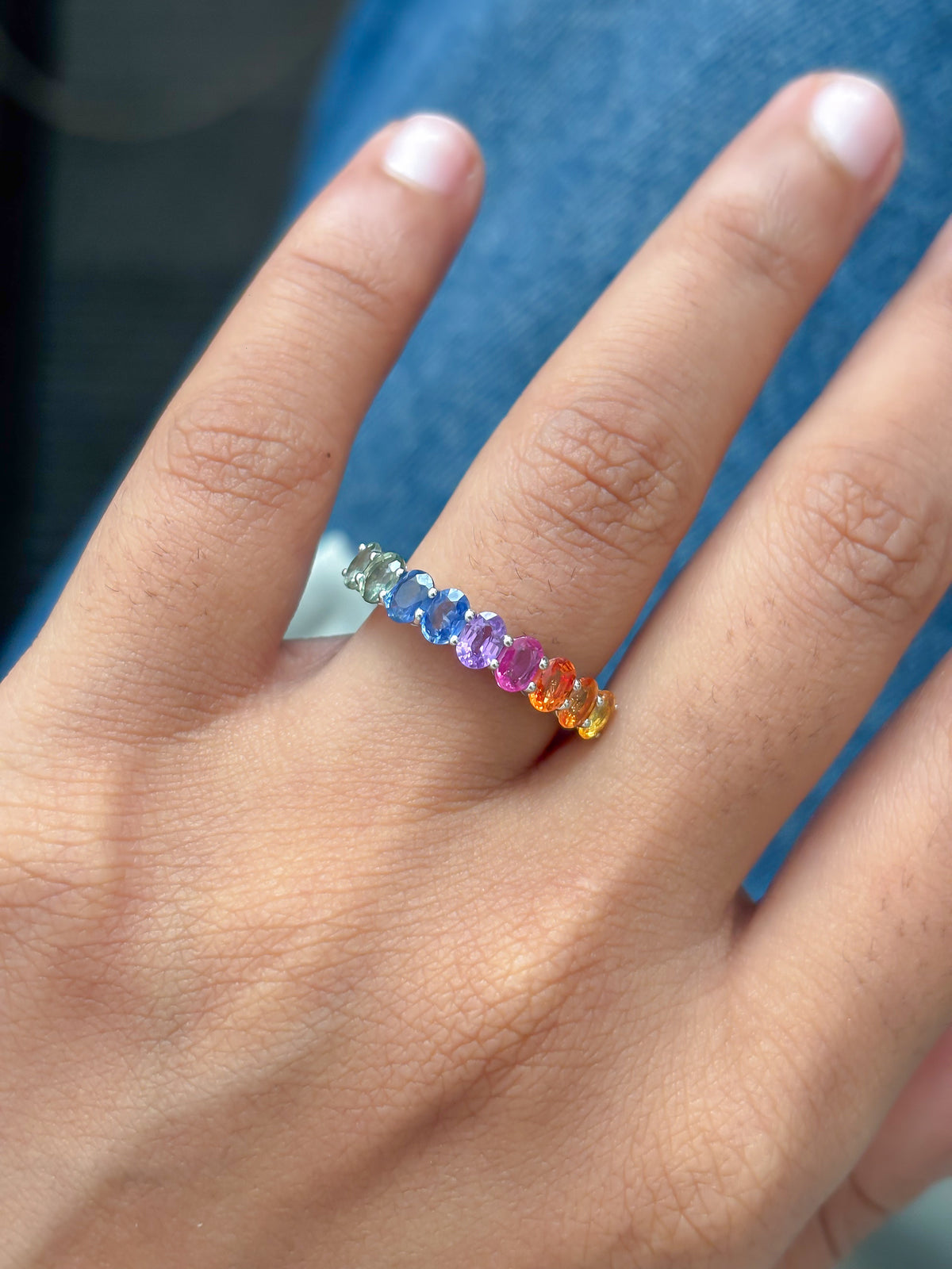 Rainbow Sapphire Ring