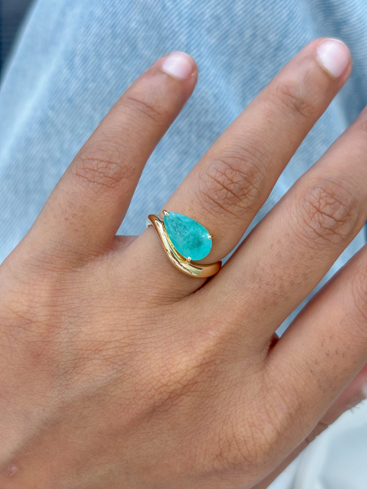 Paraiba Tourmaline Pinky Ring