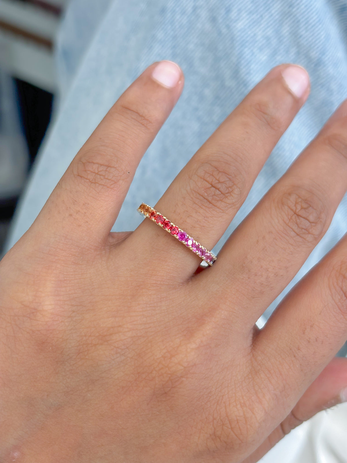 Rainbow Sapphire Ring