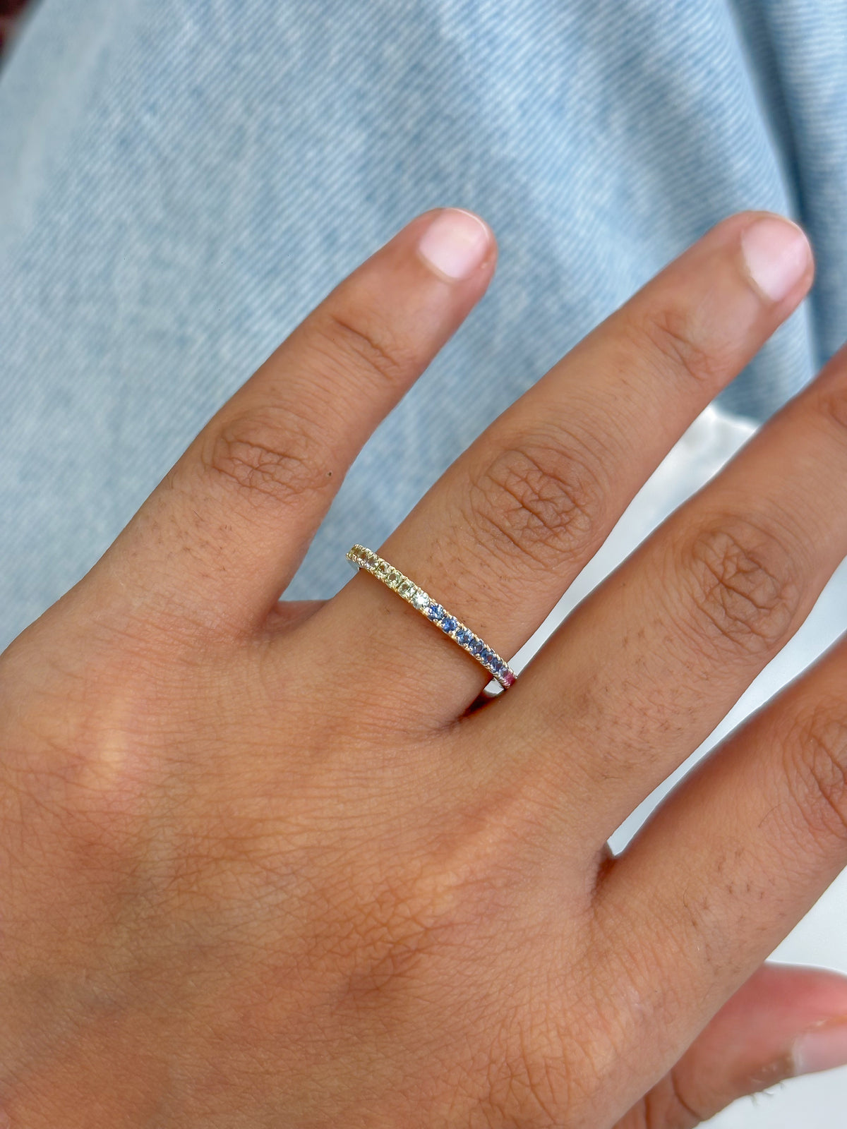 Rainbow Sapphire Ring