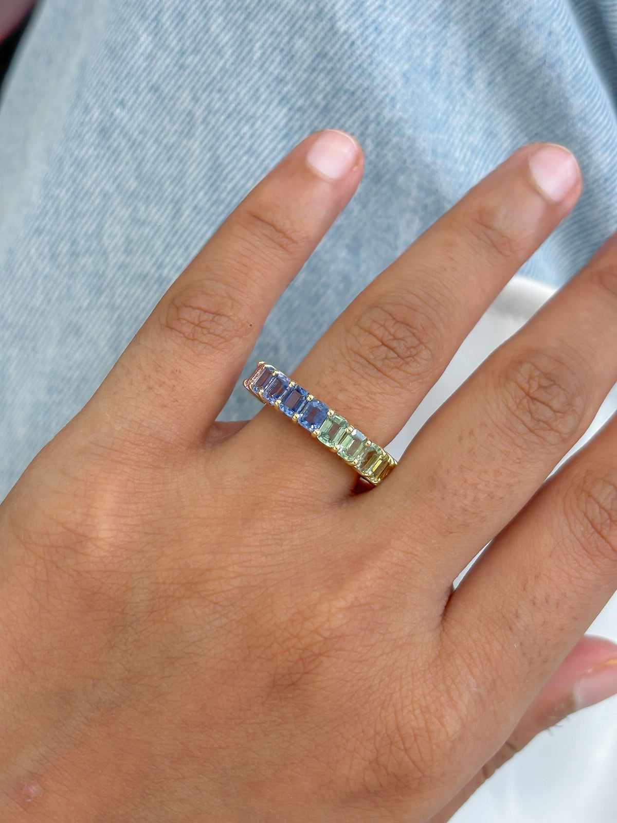 Rainbow Sapphire Ring