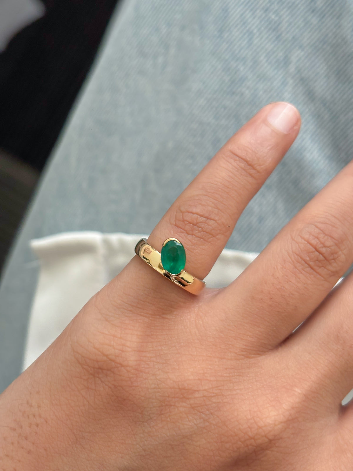Emerald Pinky Ring