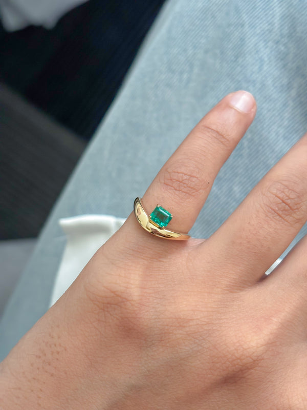 Emerald Pinky Ring