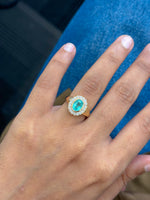 Paraiba Tourmaline Diamond Pinky Ring