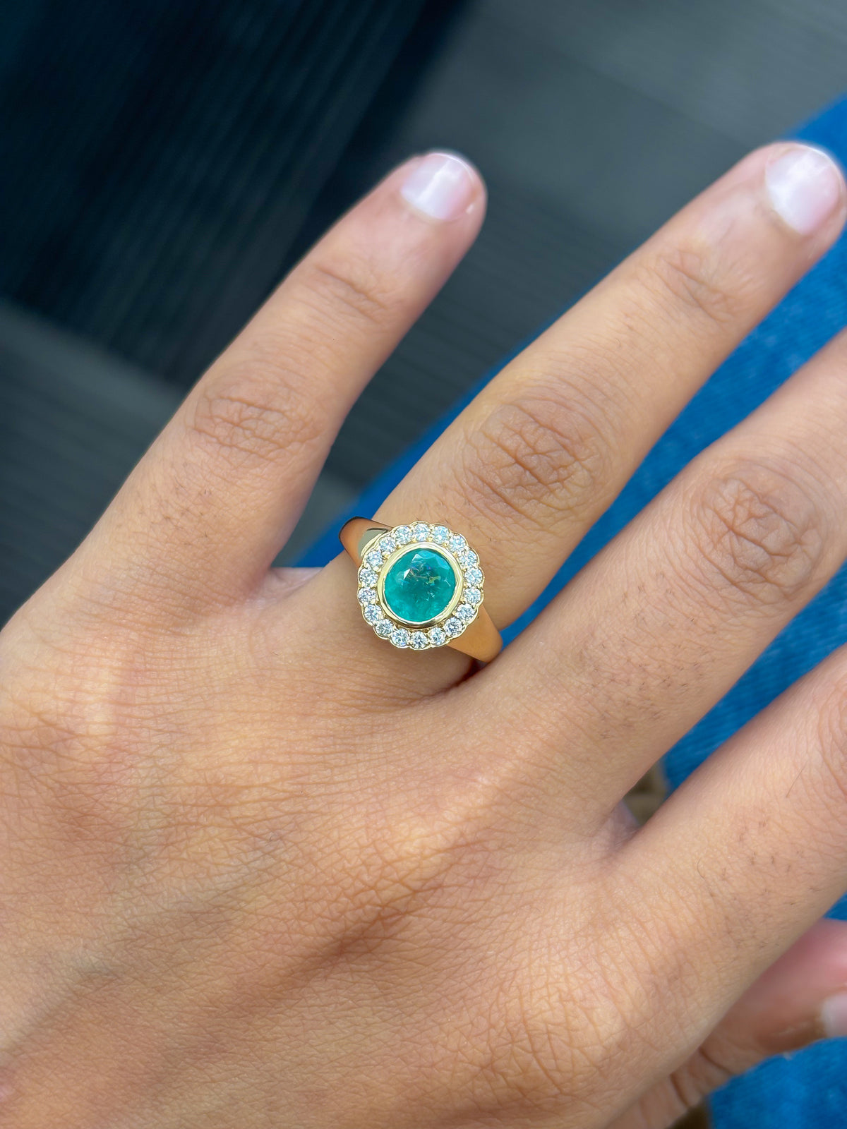 Paraiba Tourmaline Diamond Pinky Ring