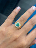 Paraiba Tourmaline Diamond Pinky Ring
