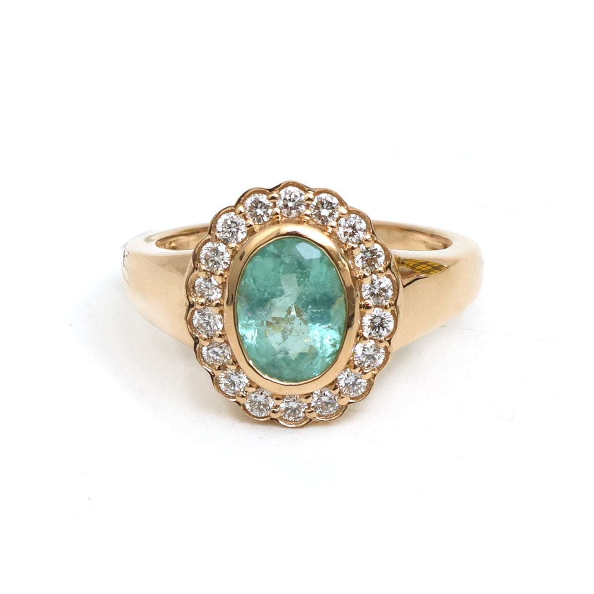 Paraiba Tourmaline Diamond Pinky Ring