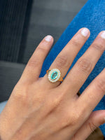 Paraiba Tourmaline Diamond Pinky Ring