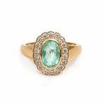 Paraiba Tourmaline Diamond Pinky Ring