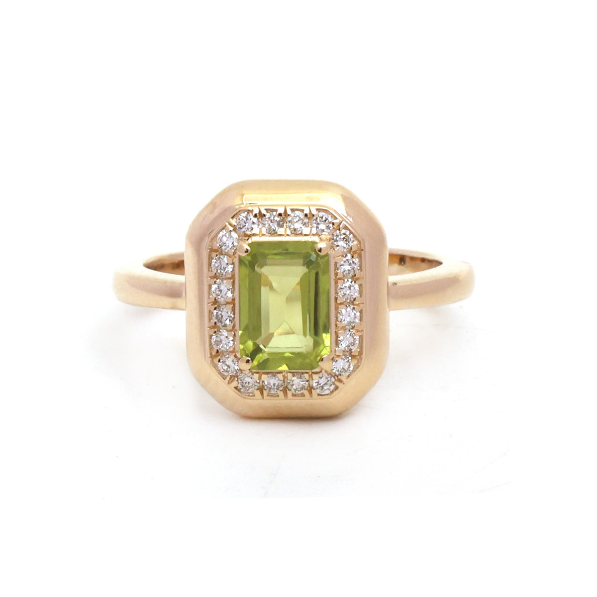 Peridot Diamond Ring