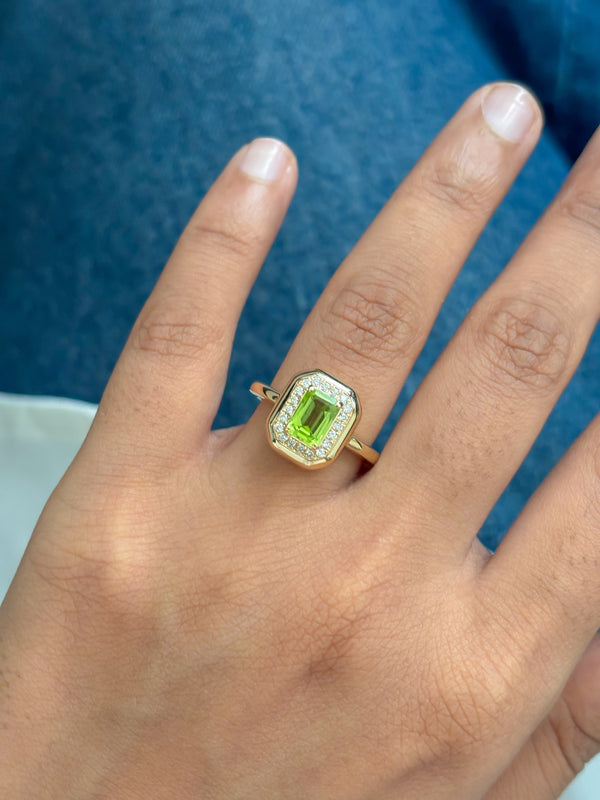 Amethyst Diamond Ring