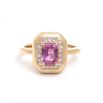 Pink Sapphire Diamond Ring