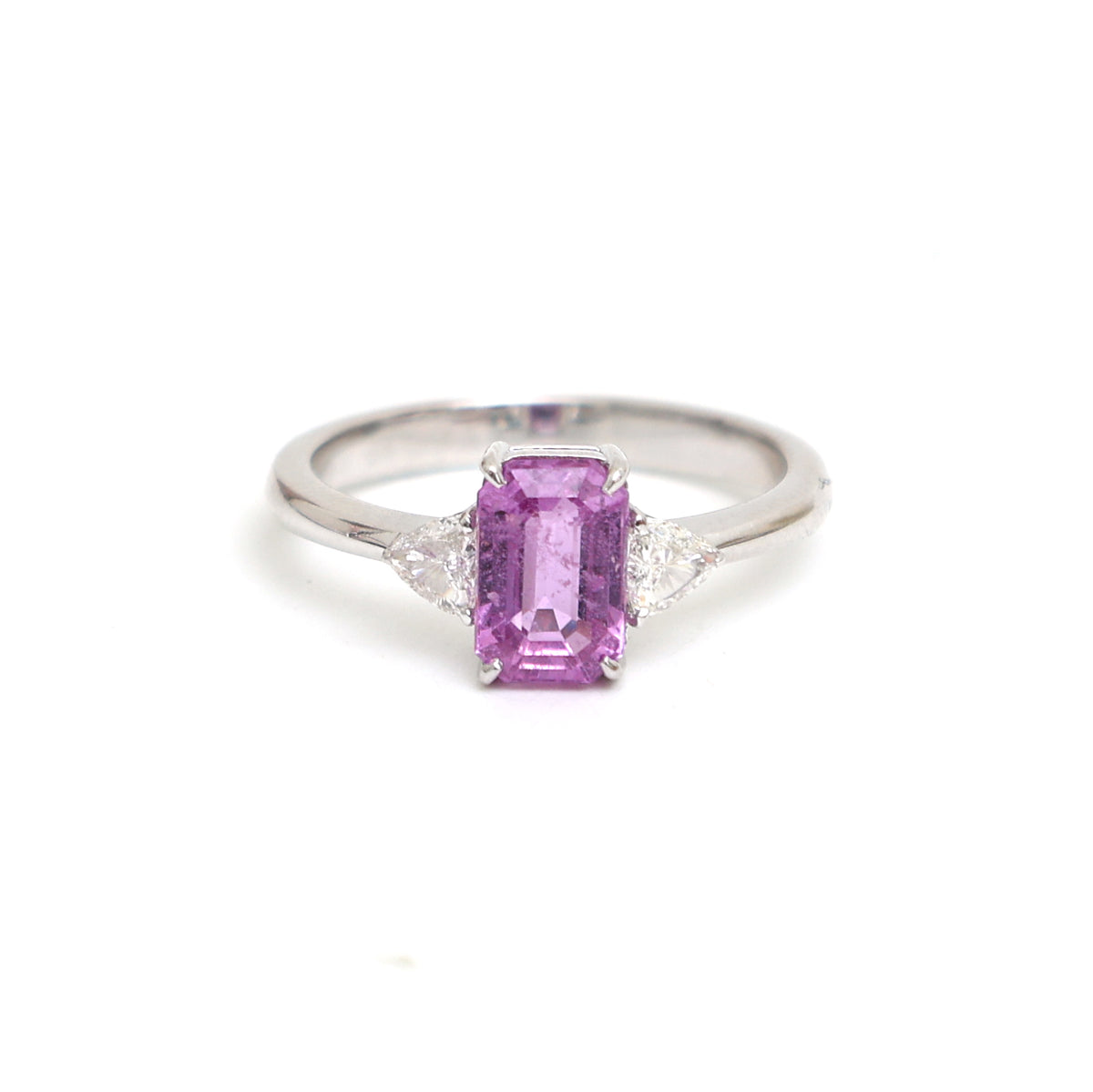 Pink Sapphire Diamond Ring