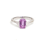 Pink Sapphire Diamond Ring