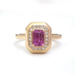 Pink Sapphire Diamond Ring