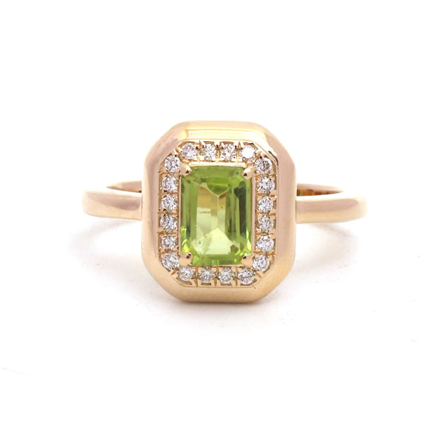 Peridot Diamond Ring