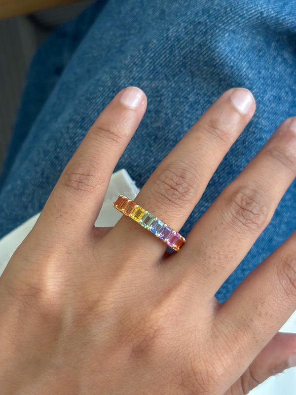 Rainbow Sapphire Ring