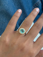 Paraiba Tourmaline Diamond Pinky Ring