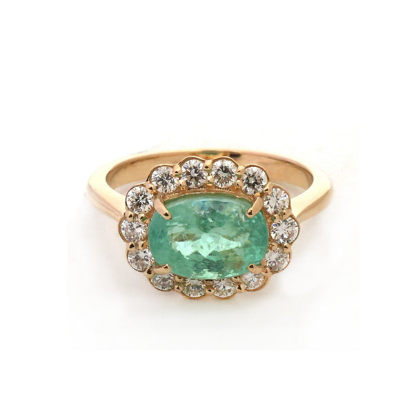 Paraiba Tourmaline Diamond Pinky Ring