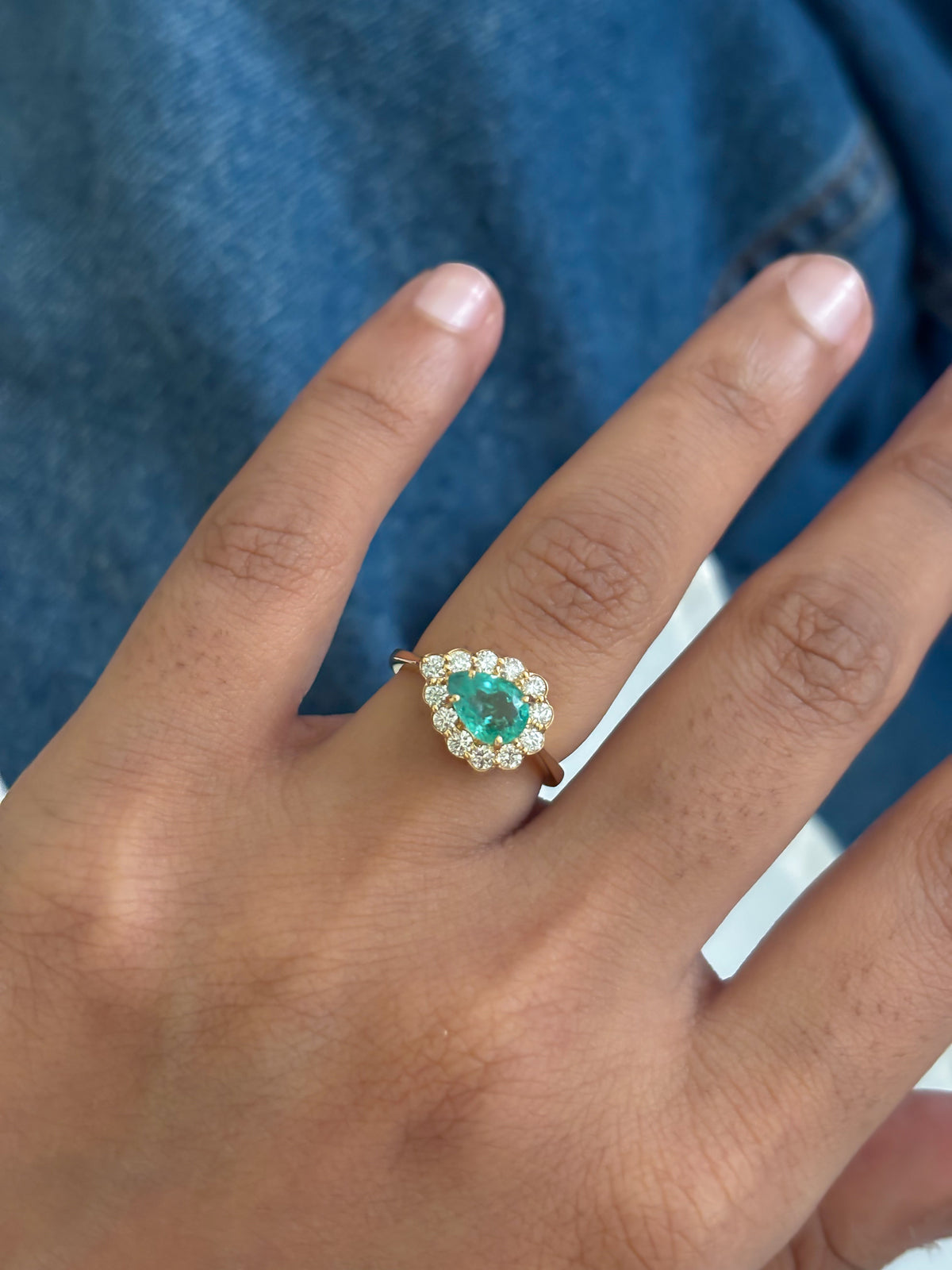 Paraiba Tourmaline Diamond Pinky Ring