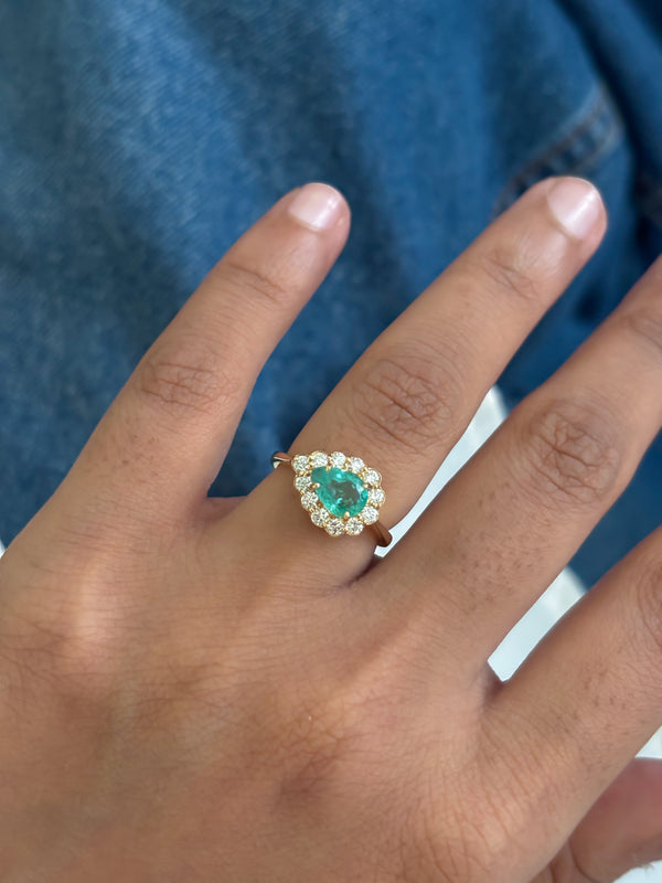 Paraiba Tourmaline Diamond Pinky Ring