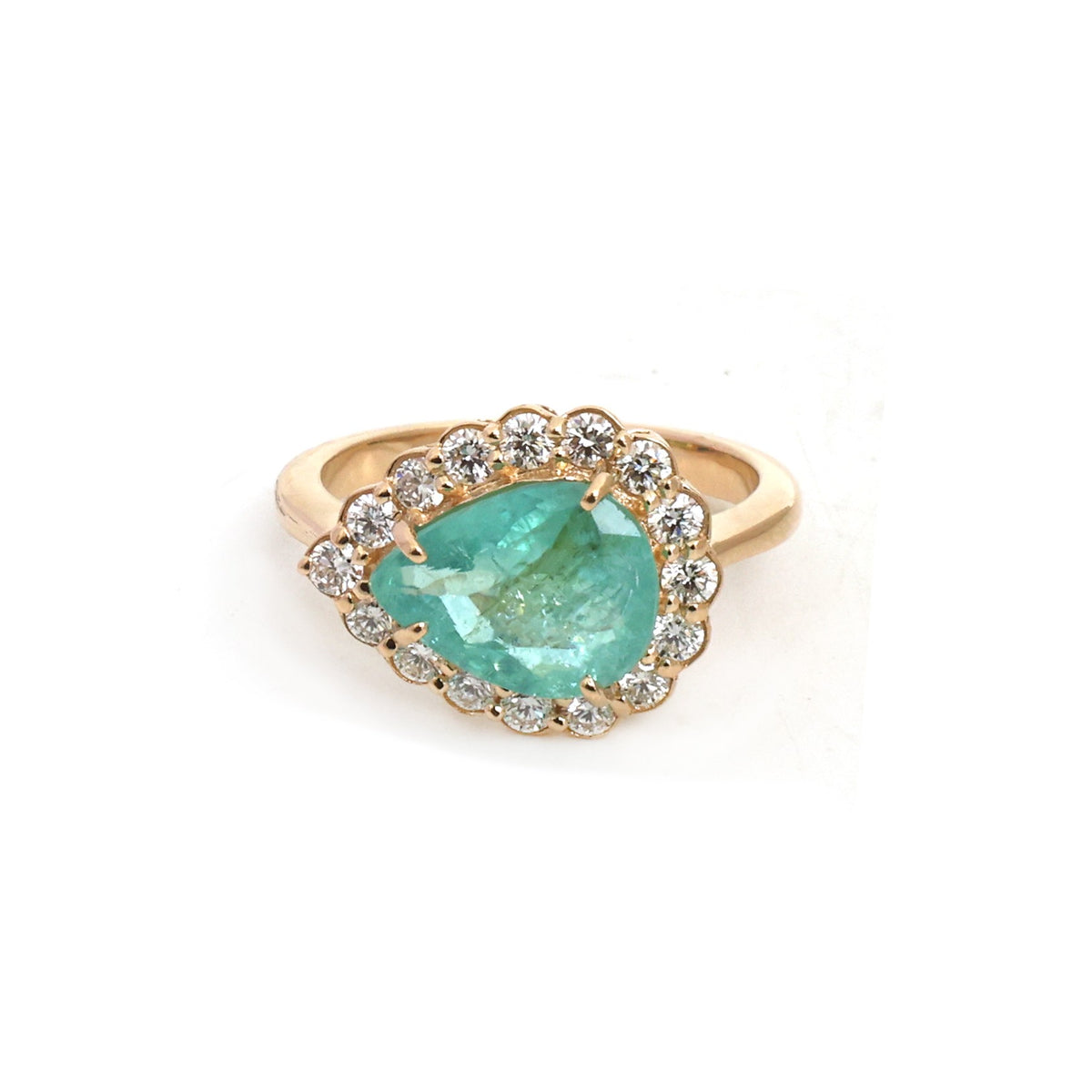 Paraiba Tourmaline Diamond Pinky Ring