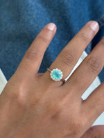 Paraiba Tourmaline Diamond Pinky Ring