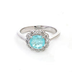 Paraiba Tourmaline Diamond Pinky Ring