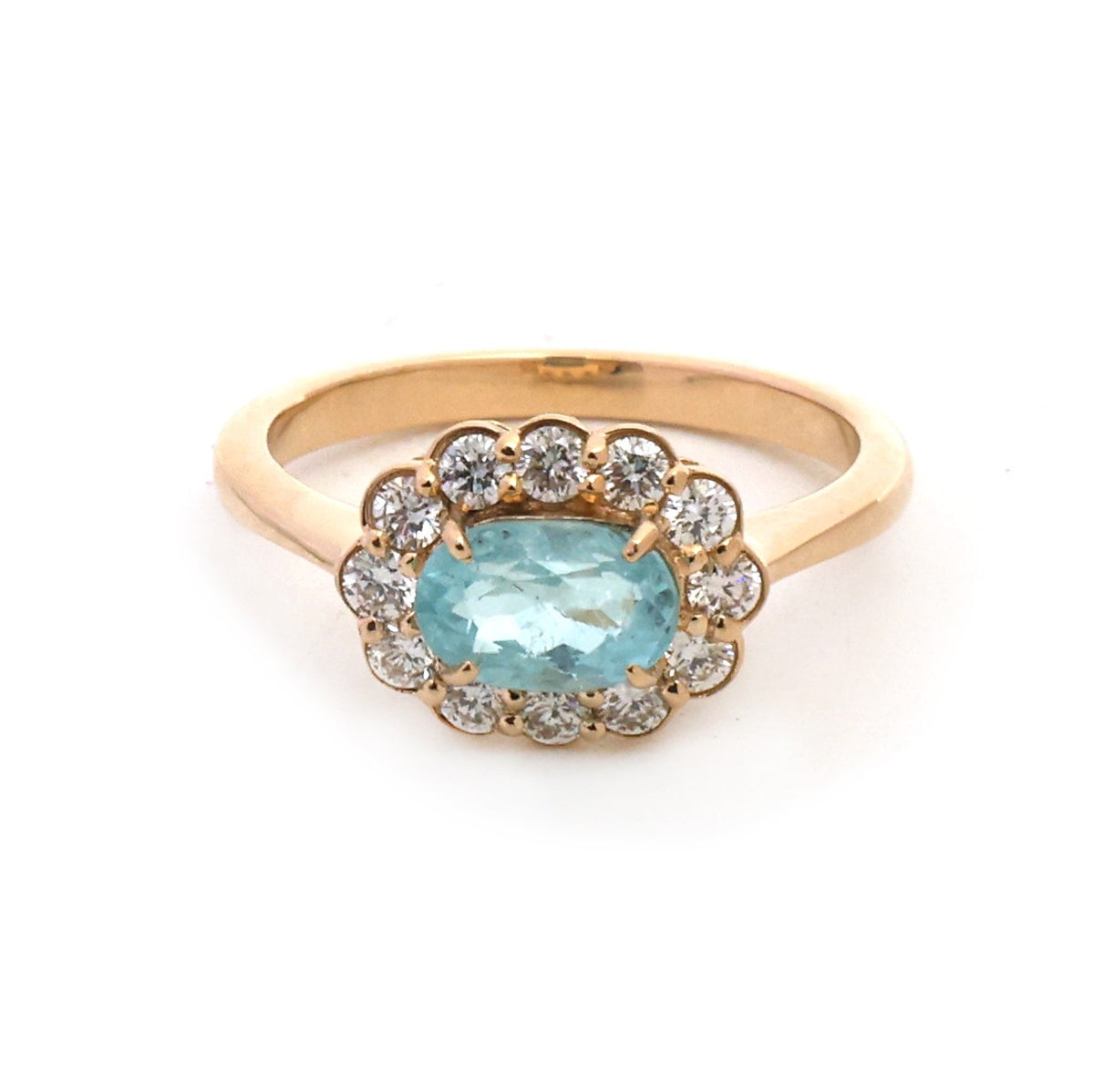Paraiba Tourmaline Diamond Pinky Ring