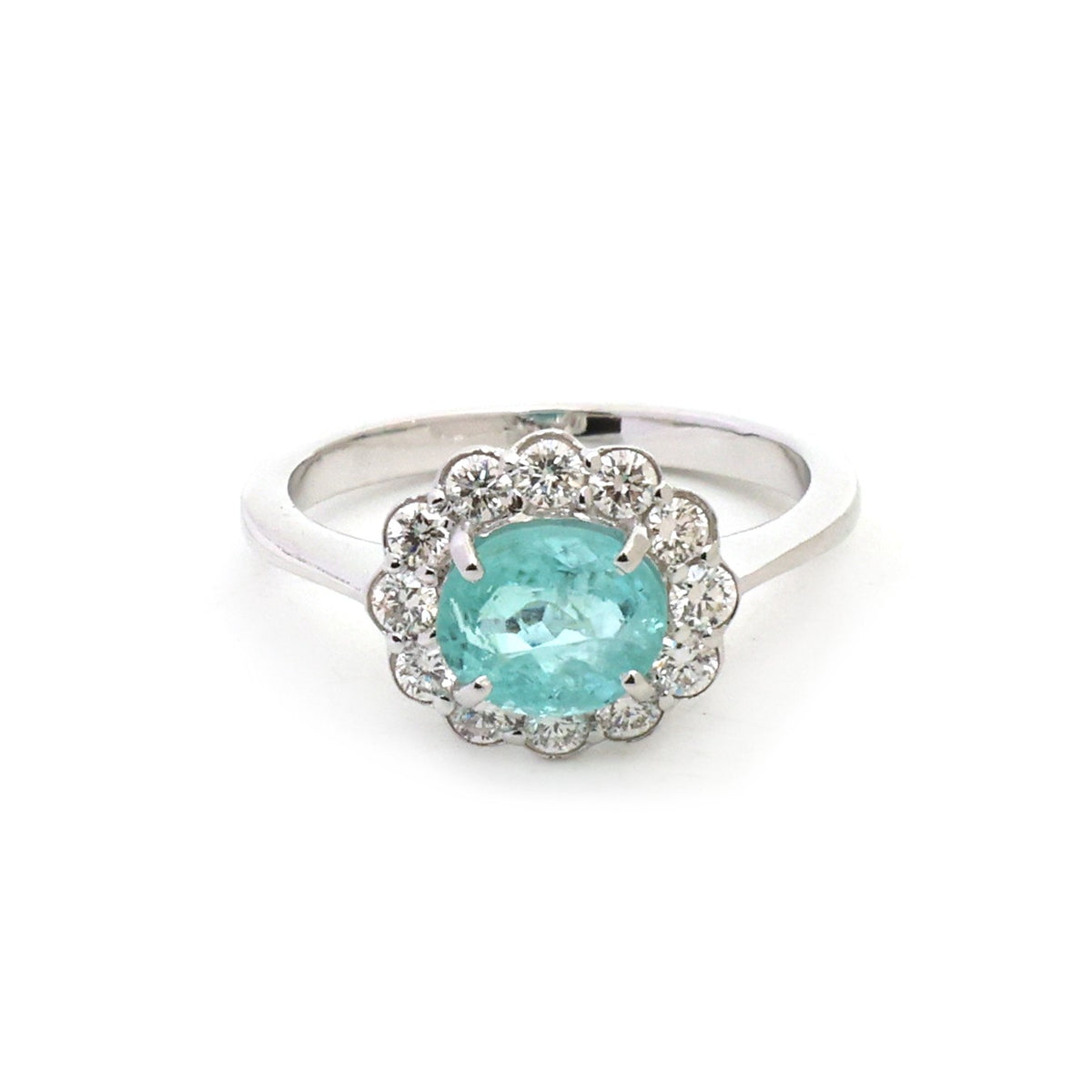 Paraiba Tourmaline Diamond Pinky Ring