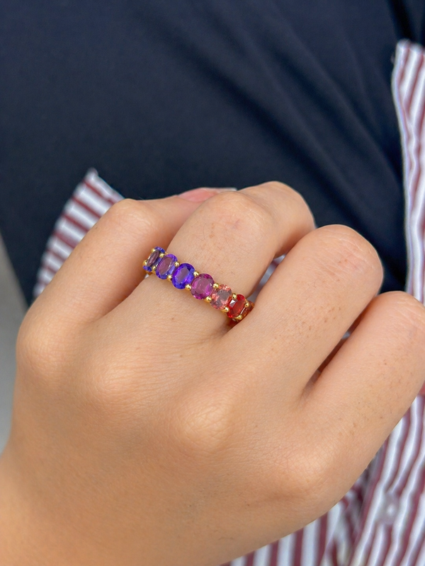 Rainbow Gemstone Ring