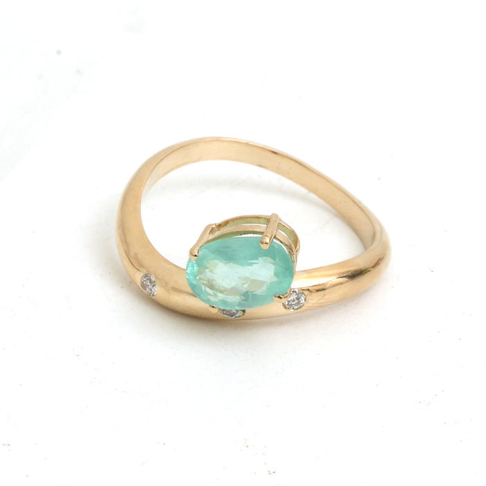 Paraiba Tourmaline Diamond Ring