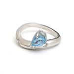 Aquamarine Diamond Pinky Ring