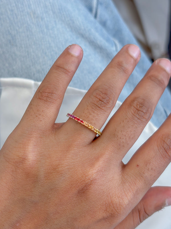 Rainbow Sapphire Ring